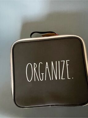 Rae Dunn Black cosmetics bag/organizer